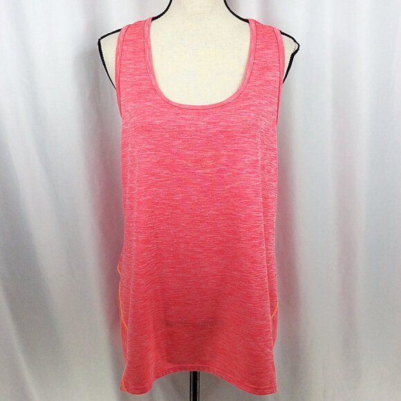RBX Performance Tank Top Womens Size XL Pink Racerback Scoop Neck Space Dyed - Picture 1 of 7